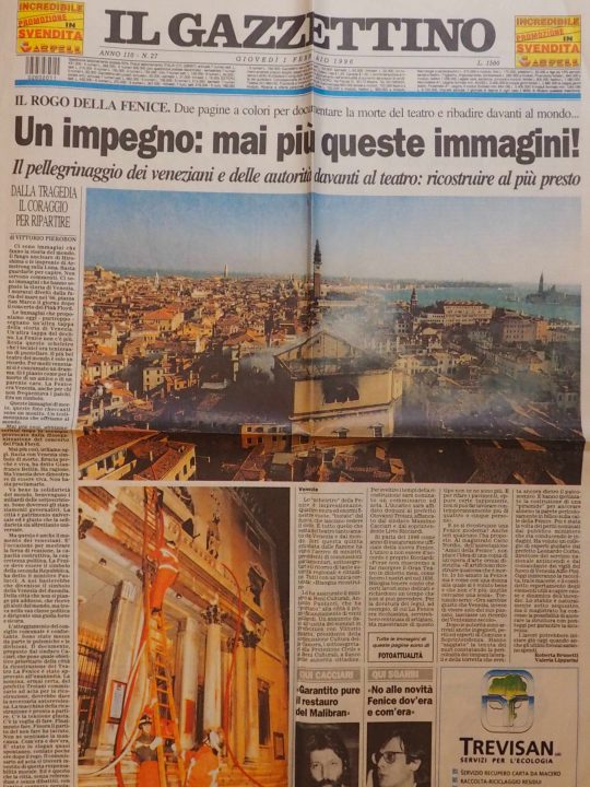Il Gazzettino our local newspaper of 1st February