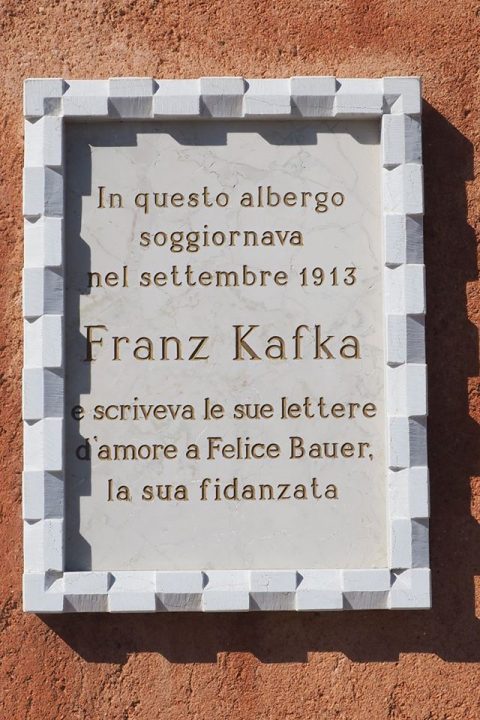 targa che ricorda il soggiorno veneziano di Franz Kafka