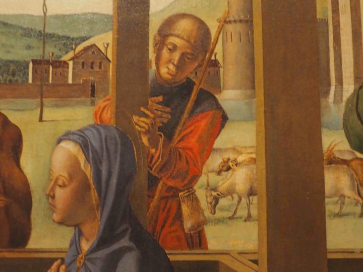 dettaglio, Lazzaro Bastiani, Natività tra Santi, Gallerie dell'Accademia