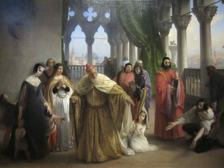 L'ultimo abboccamento di Jacopo Foscari con suo padre il Doge Foscari, Francesco Hayez, 1838-40, Gallerie D'Italia