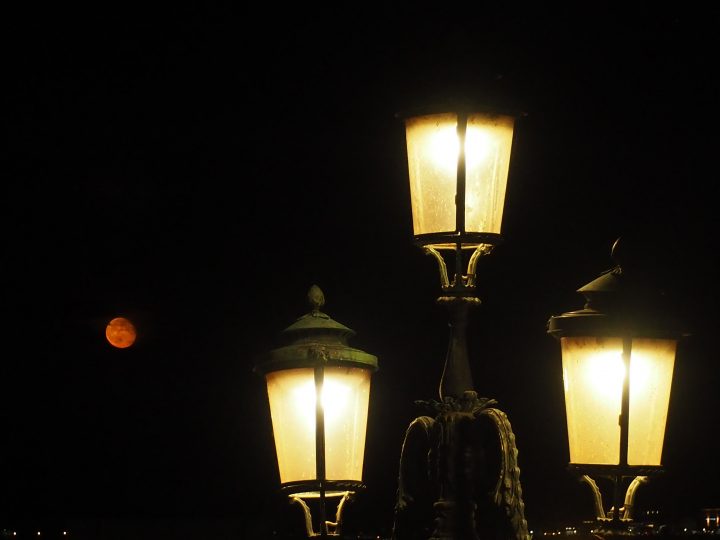 street lanterns in San Marco at night