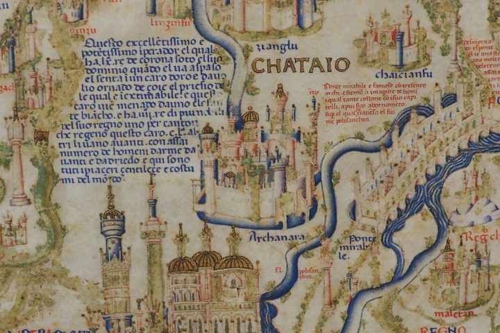 Cathay in der berühmten Mappa Mundi von Fra Mauro in der Staatsbibliothek Biblioteca Marciana, 1459