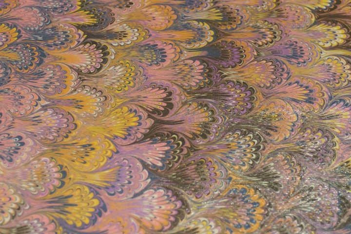 a sheet of marbled paper