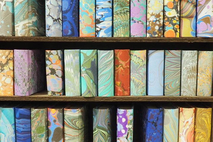 a few ideas how you can use marbled paper