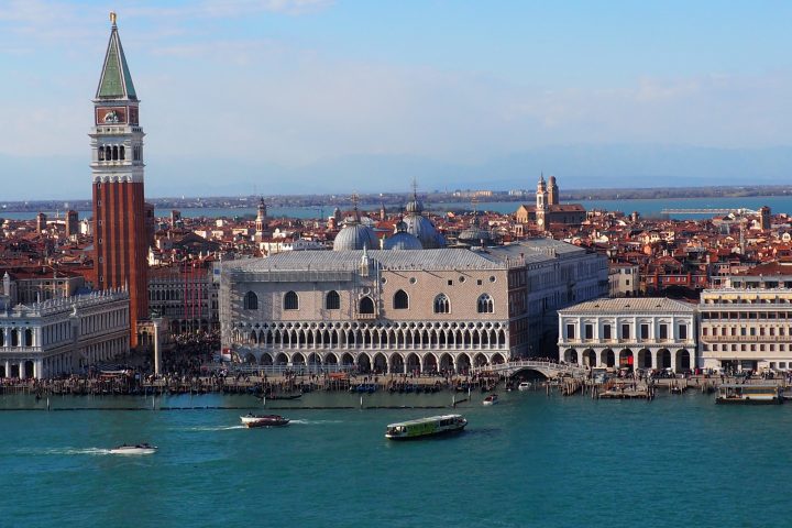 vista mozzafiato sul bacino di San Marco inizio marzo